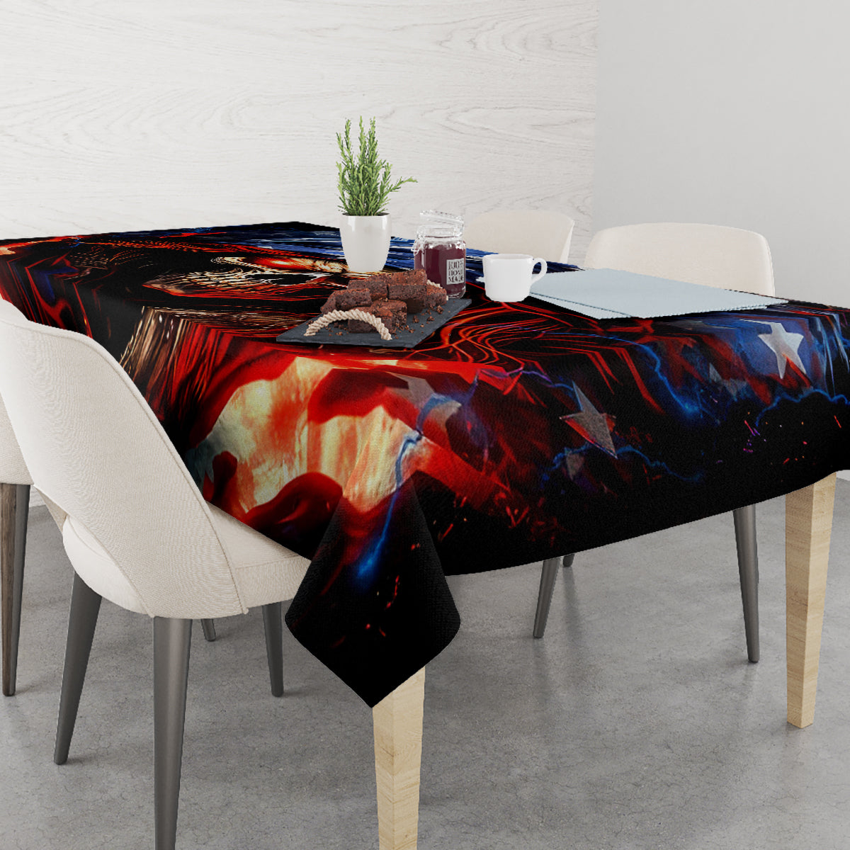 American Skull Tablecloth One Day I Gonna Fuck It All - Wonder Print Shop