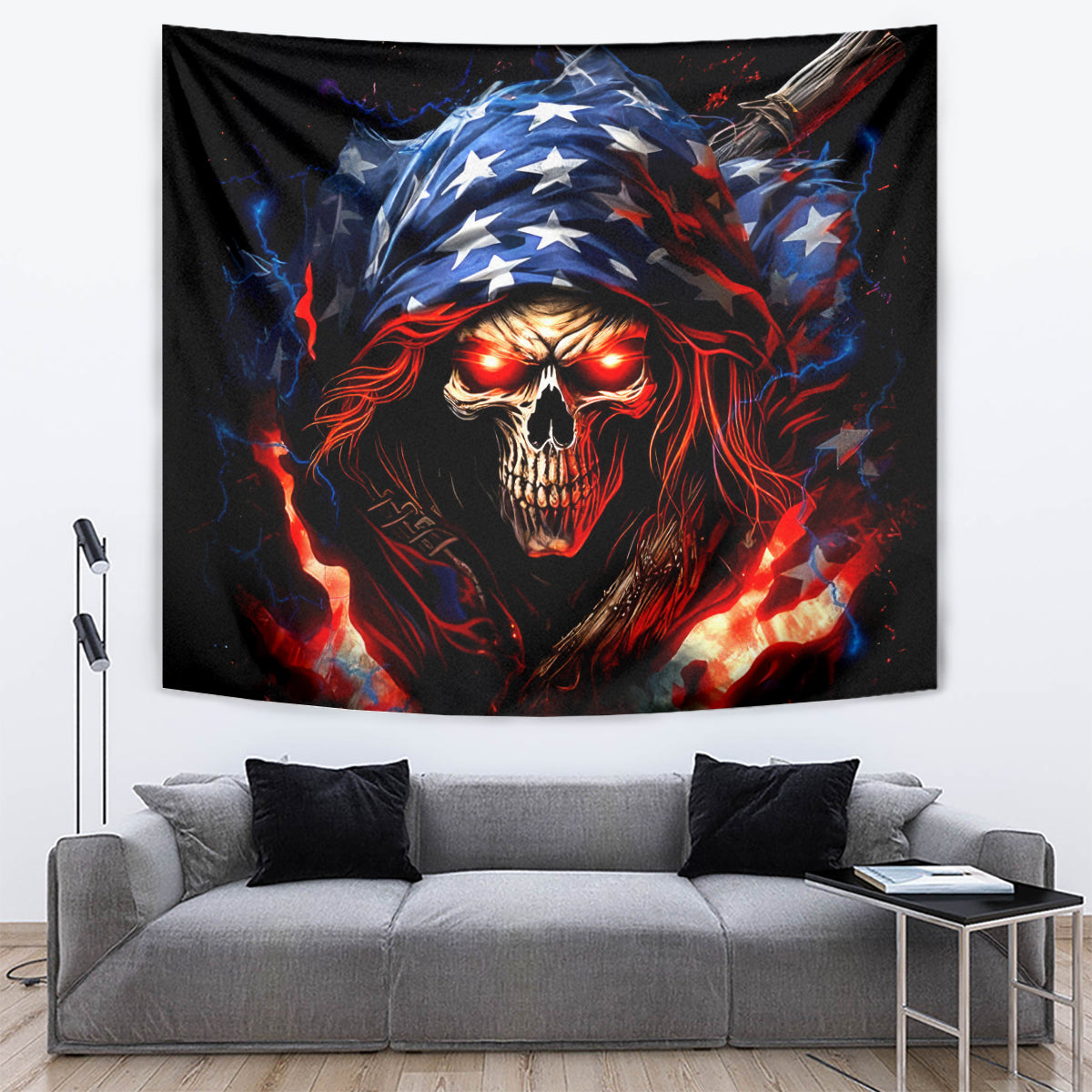 American Skull Tapestry One Day I Gonna Fuck It All - Wonder Print Shop