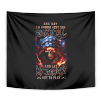 American Skull Tapestry One Day I Gonna Fuck It All - Wonder Print Shop