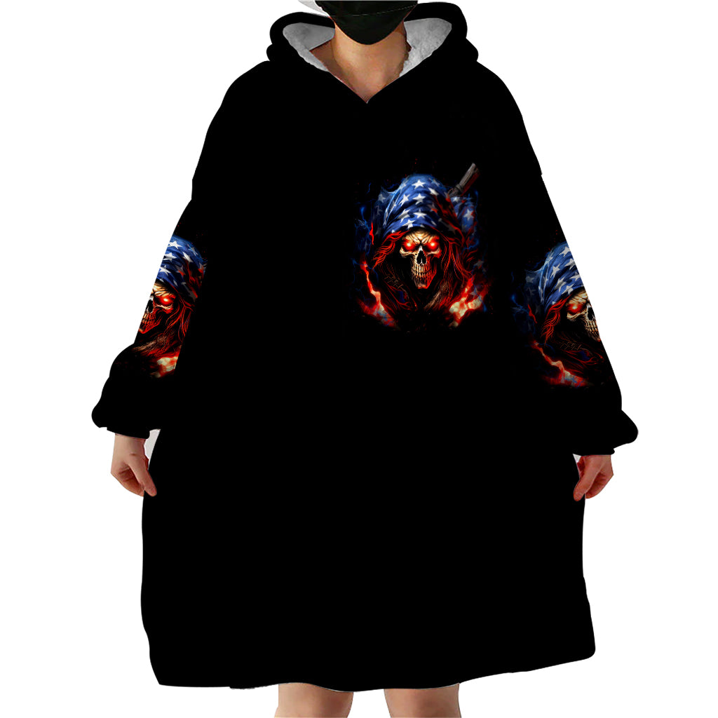 American Skull Wearable Blanket Hoodie One Day I Gonna Fuck It All - Wonder Print Shop