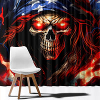 American Skull Window Curtain One Day I Gonna Fuck It All - Wonder Print Shop
