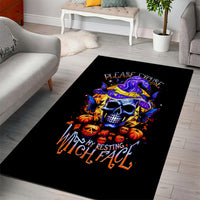 Halloween Skull Area Rug Please Excuse My Resting Witch Face - Wonder Print Shop
