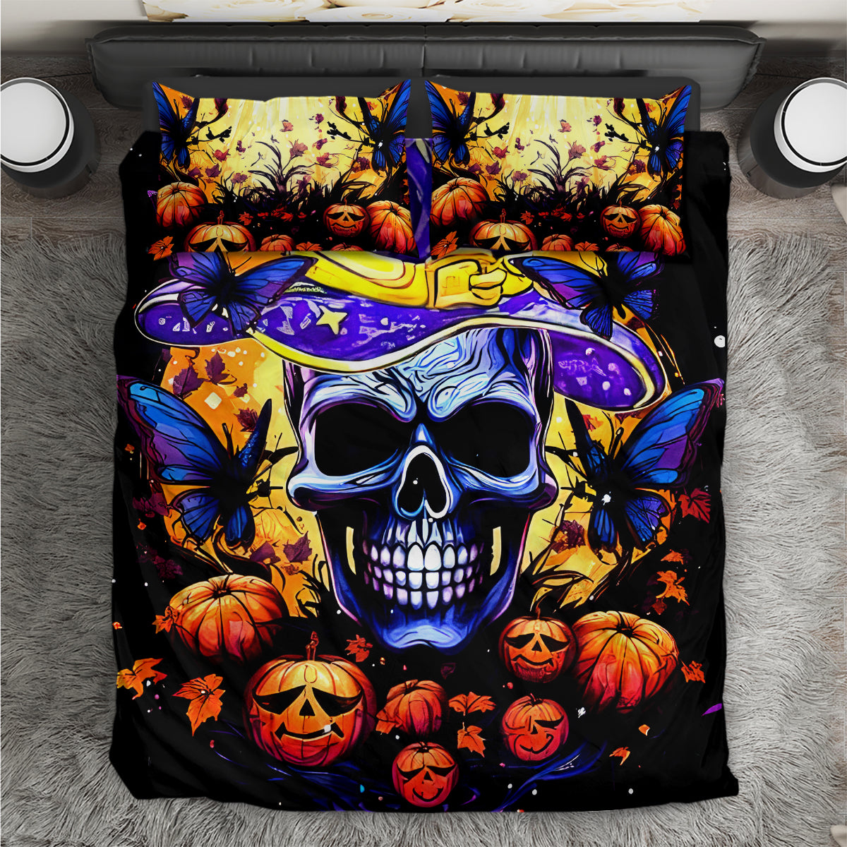 Halloween Skull Bedding Set Please Excuse My Resting Witch Face
