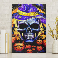 Halloween Skull Canvas Wall Art Please Excuse My Resting Witch Face - Wonder Print Shop