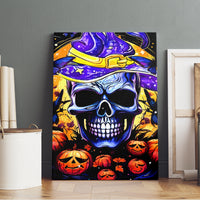 Halloween Skull Canvas Wall Art Please Excuse My Resting Witch Face - Wonder Print Shop