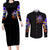Halloween Skull Couples Matching Long Sleeve Bodycon Dress and Long Sleeve Button Shirts Please Excuse My Resting Witch Face - Wonder Print Shop