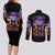 Halloween Skull Couples Matching Long Sleeve Bodycon Dress and Long Sleeve Button Shirts Please Excuse My Resting Witch Face - Wonder Print Shop