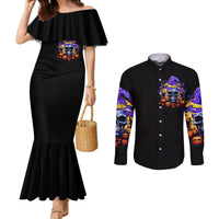 halloween-skull-couples-matching-mermaid-dress-and-long-sleeve-button-shirts-please-excuse-my-resting-witch-face