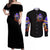 Halloween Skull Couples Matching Off Shoulder Maxi Dress and Long Sleeve Button Shirts Please Excuse My Resting Witch Face - Wonder Print Shop