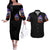 Halloween Skull Couples Matching Off The Shoulder Long Sleeve Dress and Hawaiian Shirt Please Excuse My Resting Witch Face - Wonder Print Shop