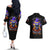 Halloween Skull Couples Matching Off The Shoulder Long Sleeve Dress and Hawaiian Shirt Please Excuse My Resting Witch Face - Wonder Print Shop