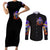 Halloween Skull Couples Matching Short Sleeve Bodycon Dress and Long Sleeve Button Shirt Please Excuse My Resting Witch Face - Wonder Print Shop