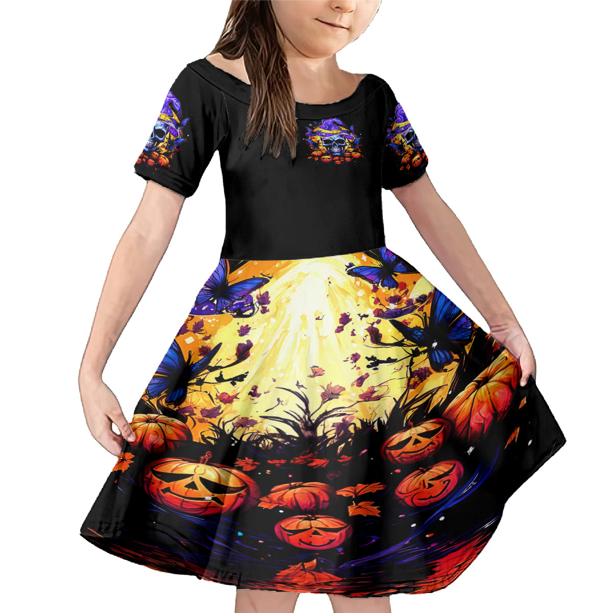 Halloween Skull Family Matching Mermaid Dress and Hawaiian Shirt Please Excuse My Resting Witch Face - Wonder Print Shop