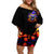 Halloween Skull Family Matching Off Shoulder Short Dress and Hawaiian Shirt Please Excuse My Resting Witch Face - Wonder Print Shop