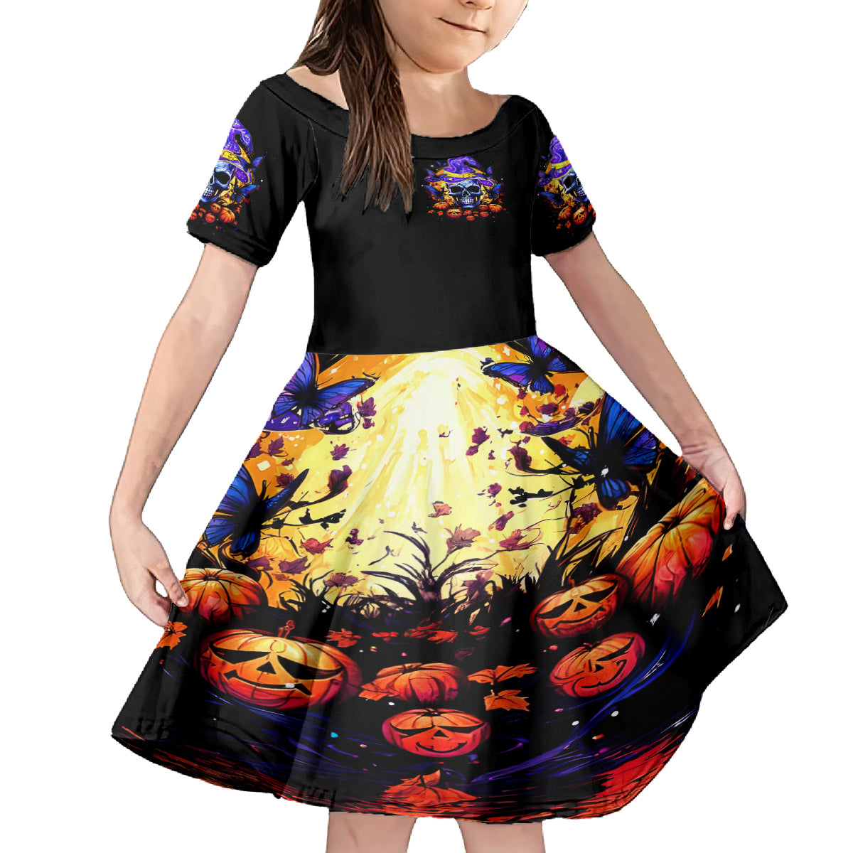 Halloween Skull Family Matching Tank Maxi Dress and Hawaiian Shirt Please Excuse My Resting Witch Face - Wonder Print Shop