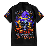 Halloween Skull Hawaiian Shirt Please Excuse My Resting Witch Face - Wonder Print Shop