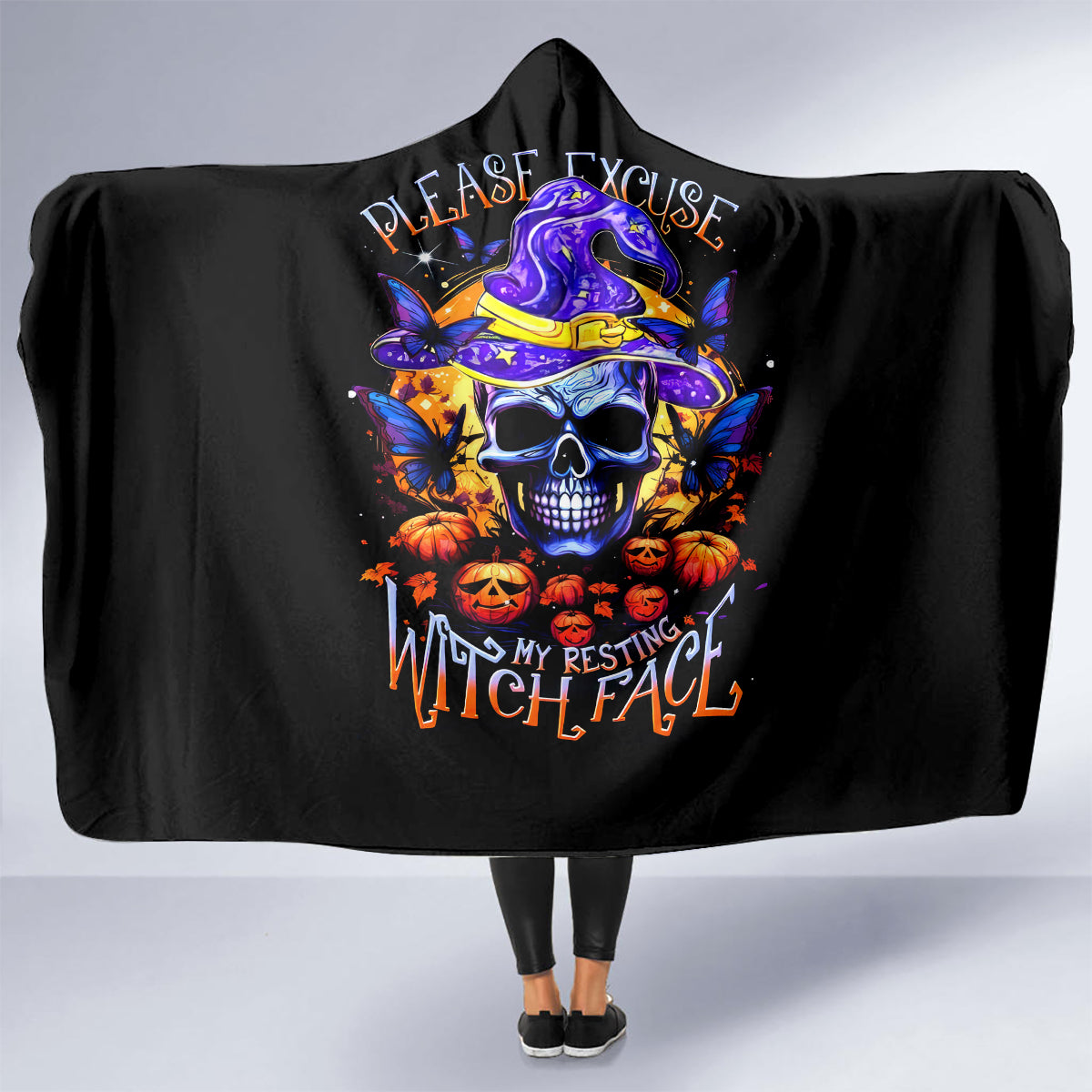 halloween-skull-hooded-blanket-please-excuse-my-resting-witch-face