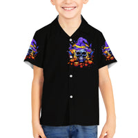 Halloween Skull Kid Hawaiian Shirt Please Excuse My Resting Witch Face - Wonder Print Shop