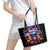 Halloween Skull Leather Tote Bag Please Excuse My Resting Witch Face - Wonder Print Shop