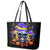 Halloween Skull Leather Tote Bag Please Excuse My Resting Witch Face - Wonder Print Shop