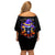 Halloween Skull Off Shoulder Short Dress Please Excuse My Resting Witch Face - Wonder Print Shop
