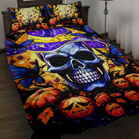 Halloween Skull Quilt Bed Set Please Excuse My Resting Witch Face - Wonder Print Shop
