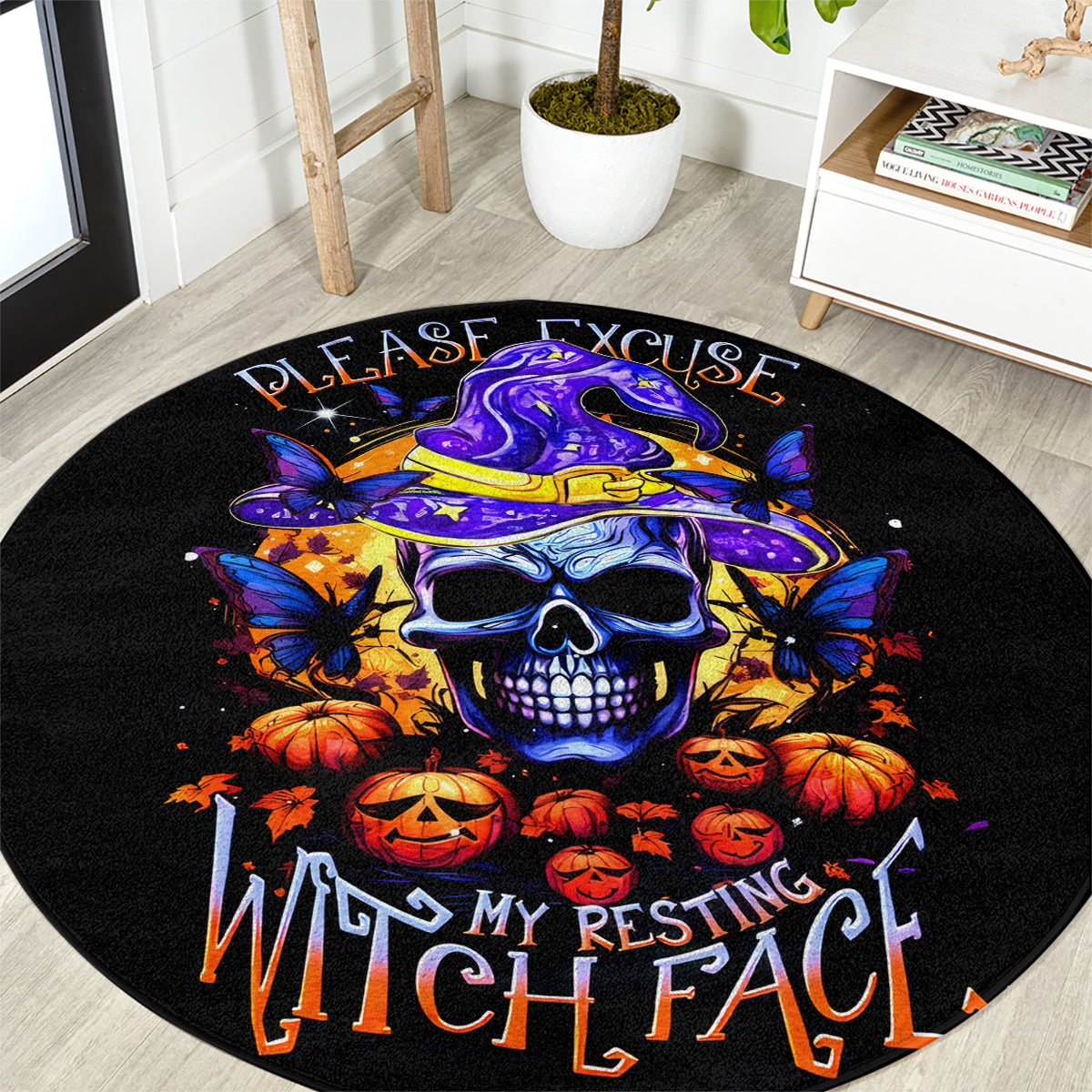 halloween-skull-round-carpet-please-excuse-my-resting-witch-face