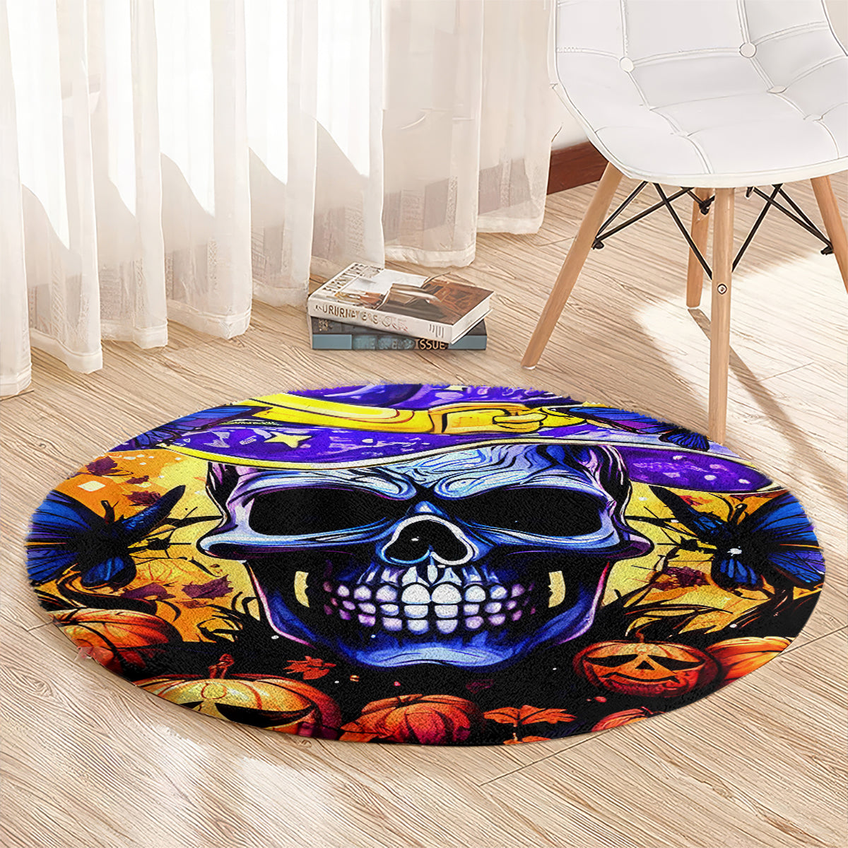 Halloween Skull Round Carpet Please Excuse My Resting Witch Face