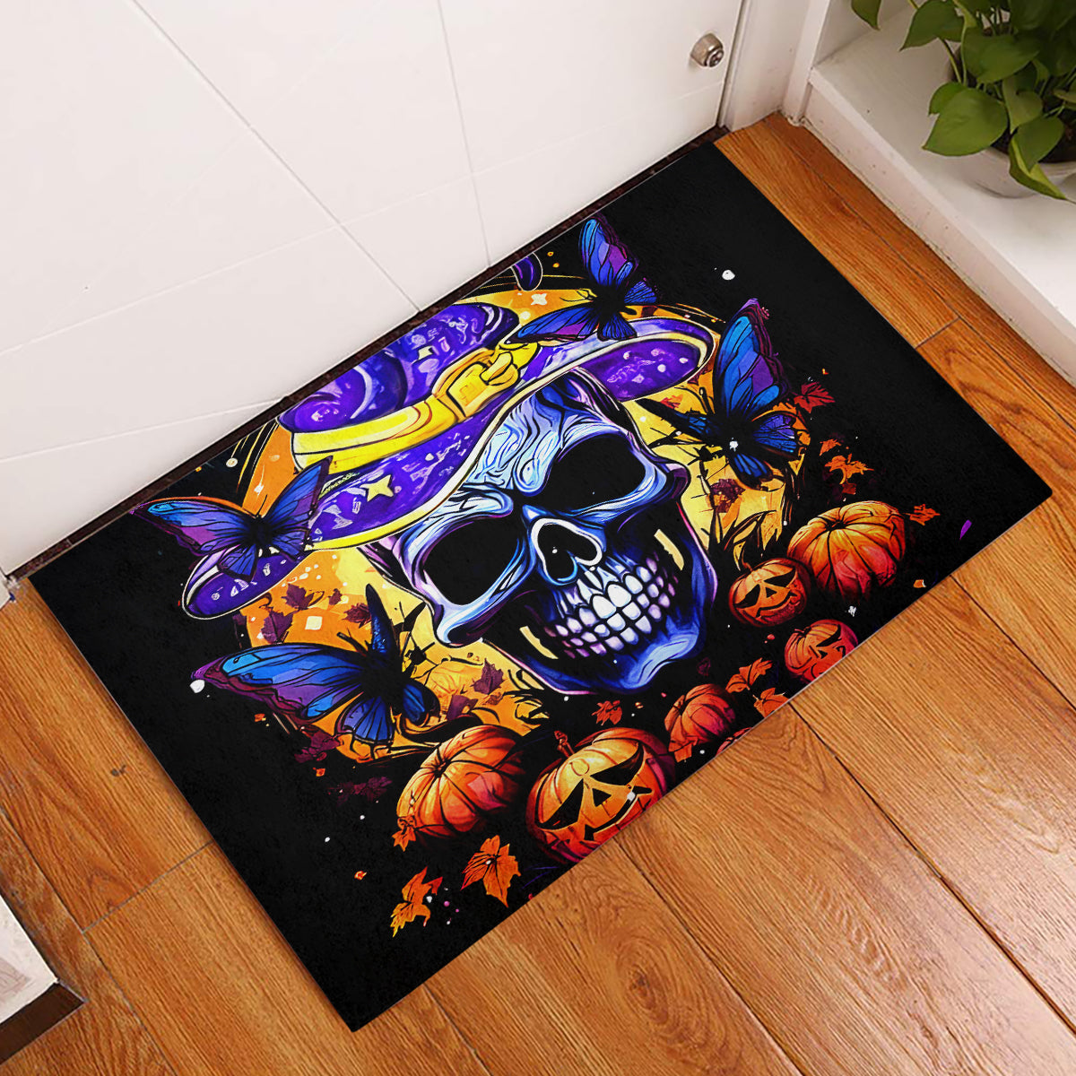 Halloween Skull Rubber Doormat Please Excuse My Resting Witch Face - Wonder Print Shop
