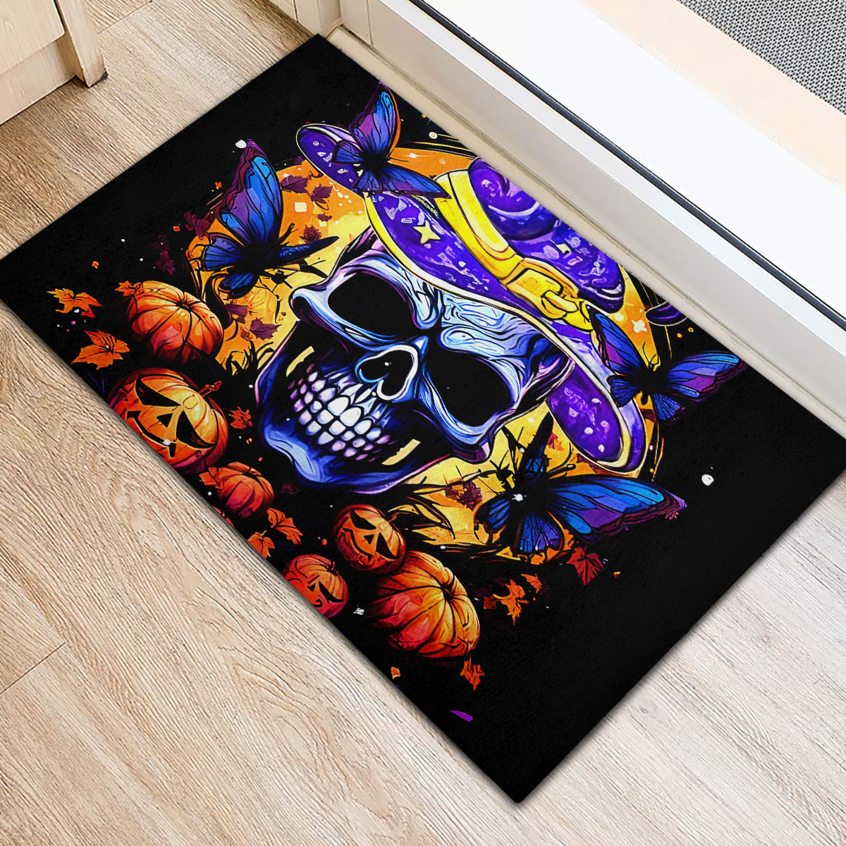 Halloween Skull Rubber Doormat Please Excuse My Resting Witch Face - Wonder Print Shop