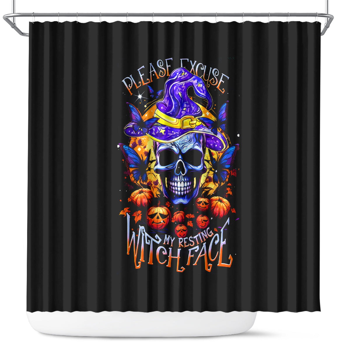 halloween-skull-shower-curtain-please-excuse-my-resting-witch-face