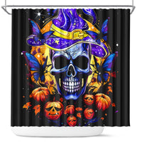Halloween Skull Shower Curtain Please Excuse My Resting Witch Face