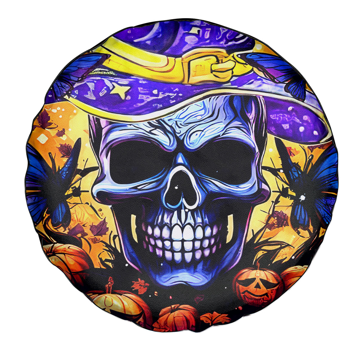 Halloween Skull Spare Tire Cover Please Excuse My Resting Witch Face - Wonder Print Shop