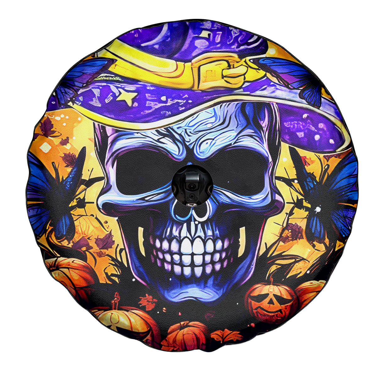 Halloween Skull Spare Tire Cover Please Excuse My Resting Witch Face - Wonder Print Shop