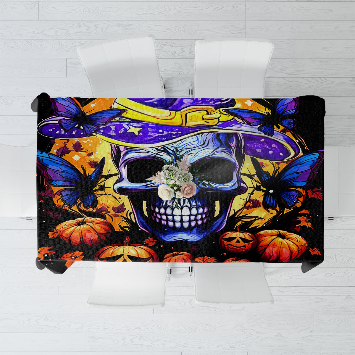 Halloween Skull Tablecloth Please Excuse My Resting Witch Face - Wonder Print Shop