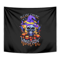 Halloween Skull Tapestry Please Excuse My Resting Witch Face - Wonder Print Shop