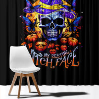 Halloween Skull Window Curtain Please Excuse My Resting Witch Face - Wonder Print Shop