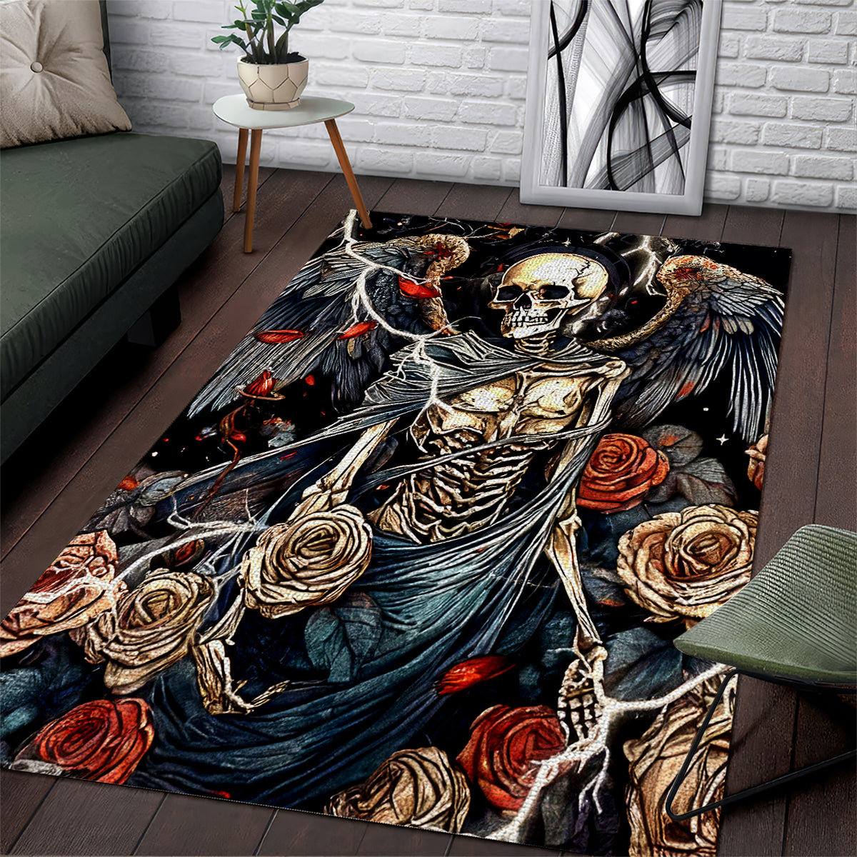 Angel Skull Area Rug Sometimes An Angel Sometimes A Hellraiser - Wonder Print Shop