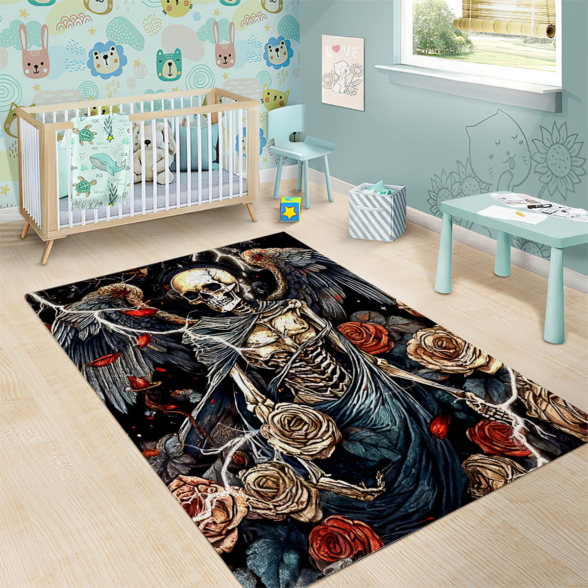 Angel Skull Area Rug Sometimes An Angel Sometimes A Hellraiser - Wonder Print Shop