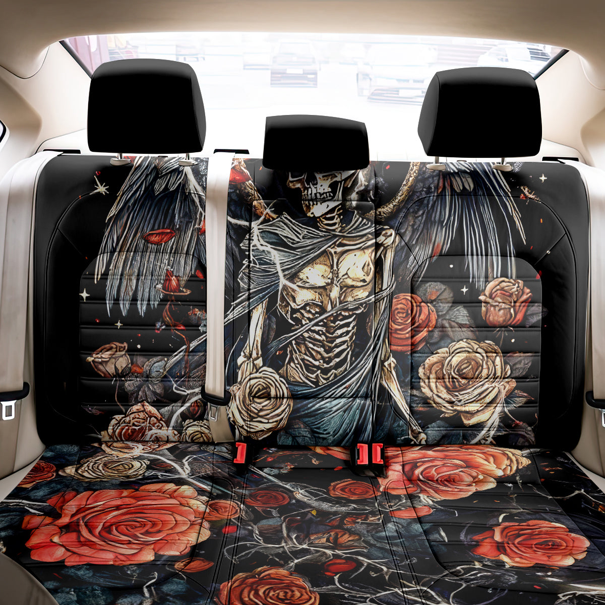 Angel Skull Back Car Seat Cover Sometimes An Angel Sometimes A Hellraiser - Wonder Print Shop