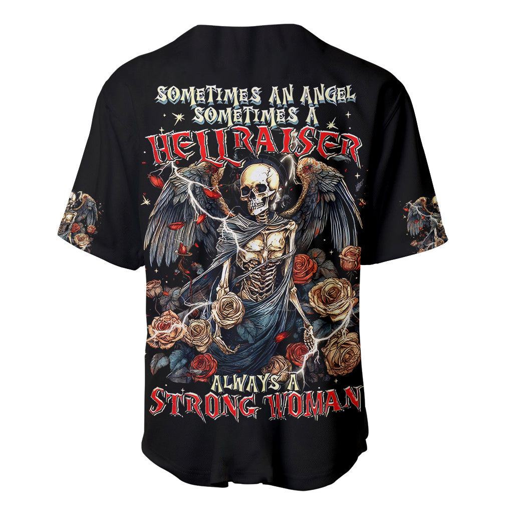 Angel Skull Baseball Jersey Sometimes An Angel Sometimes A Hellraiser - Wonder Print Shop