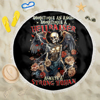 Angel Skull Beach Blanket Sometimes An Angel Sometimes A Hellraiser - Wonder Print Shop