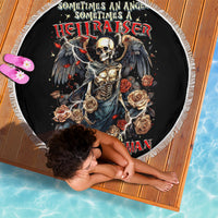 Angel Skull Beach Blanket Sometimes An Angel Sometimes A Hellraiser - Wonder Print Shop