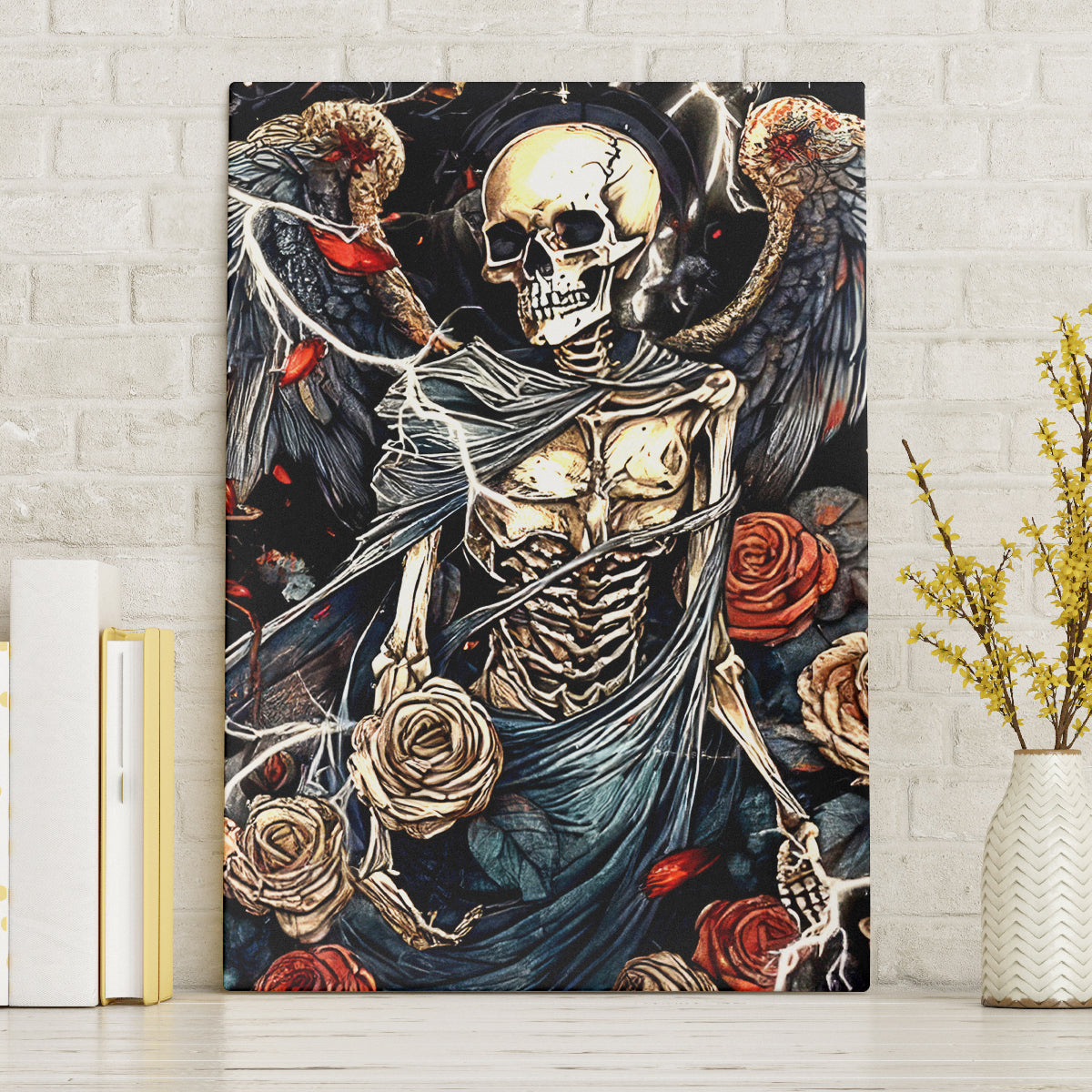Angel Skull Canvas Wall Art Sometimes An Angel Sometimes A Hellraiser - Wonder Print Shop
