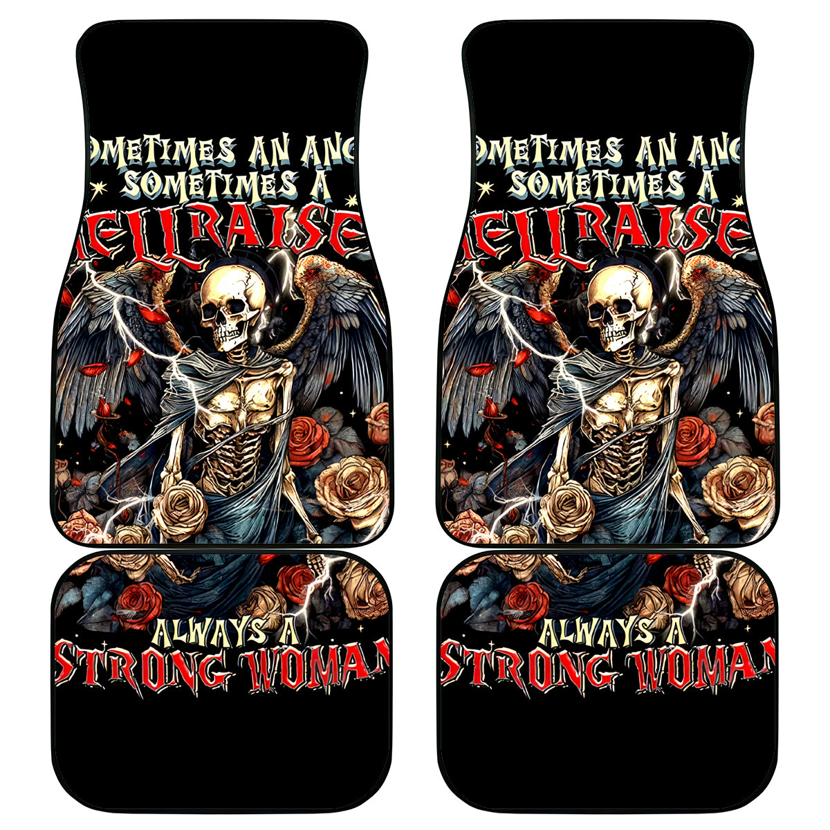 Angel Skull Car Mats Sometimes An Angel Sometimes A Hellraiser - Wonder Print Shop