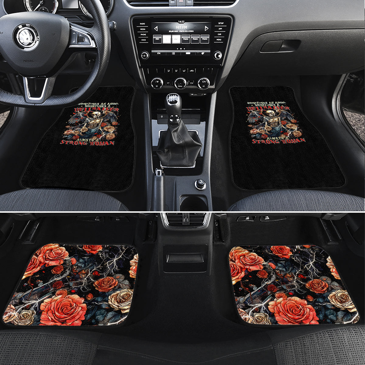Angel Skull Car Mats Sometimes An Angel Sometimes A Hellraiser - Wonder Print Shop