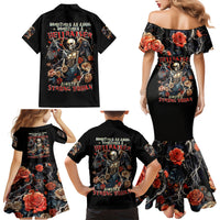 Angel Skull Family Matching Mermaid Dress and Hawaiian Shirt Sometimes An Angel Sometimes A Hellraiser - Wonder Print Shop