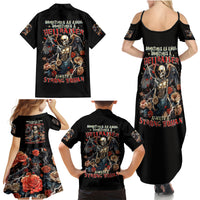 Angel Skull Family Matching Summer Maxi Dress and Hawaiian Shirt Sometimes An Angel Sometimes A Hellraiser - Wonder Print Shop