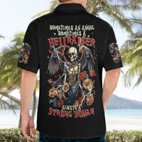 Angel Skull Hawaiian Shirt Sometimes An Angel Sometimes A Hellraiser - Wonder Print Shop