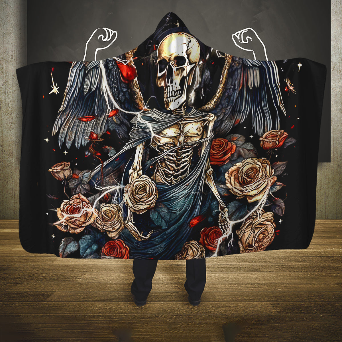 Angel Skull Hooded Blanket Sometimes An Angel Sometimes A Hellraiser